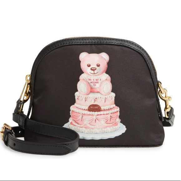 Authentic MOSCHINO leather/texture Teddy Cake zip Crosby - Picture 2 of 16